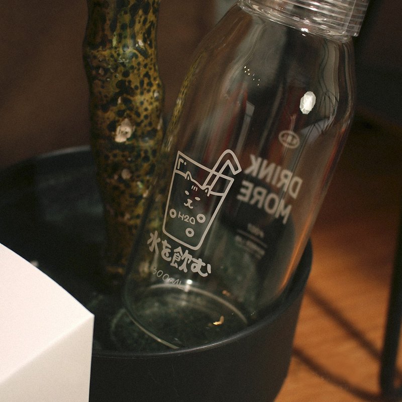 高硼硅玻璃 300ML便携透明水瓶 DRINK MORE - 水瓶/水壶 - 玻璃 