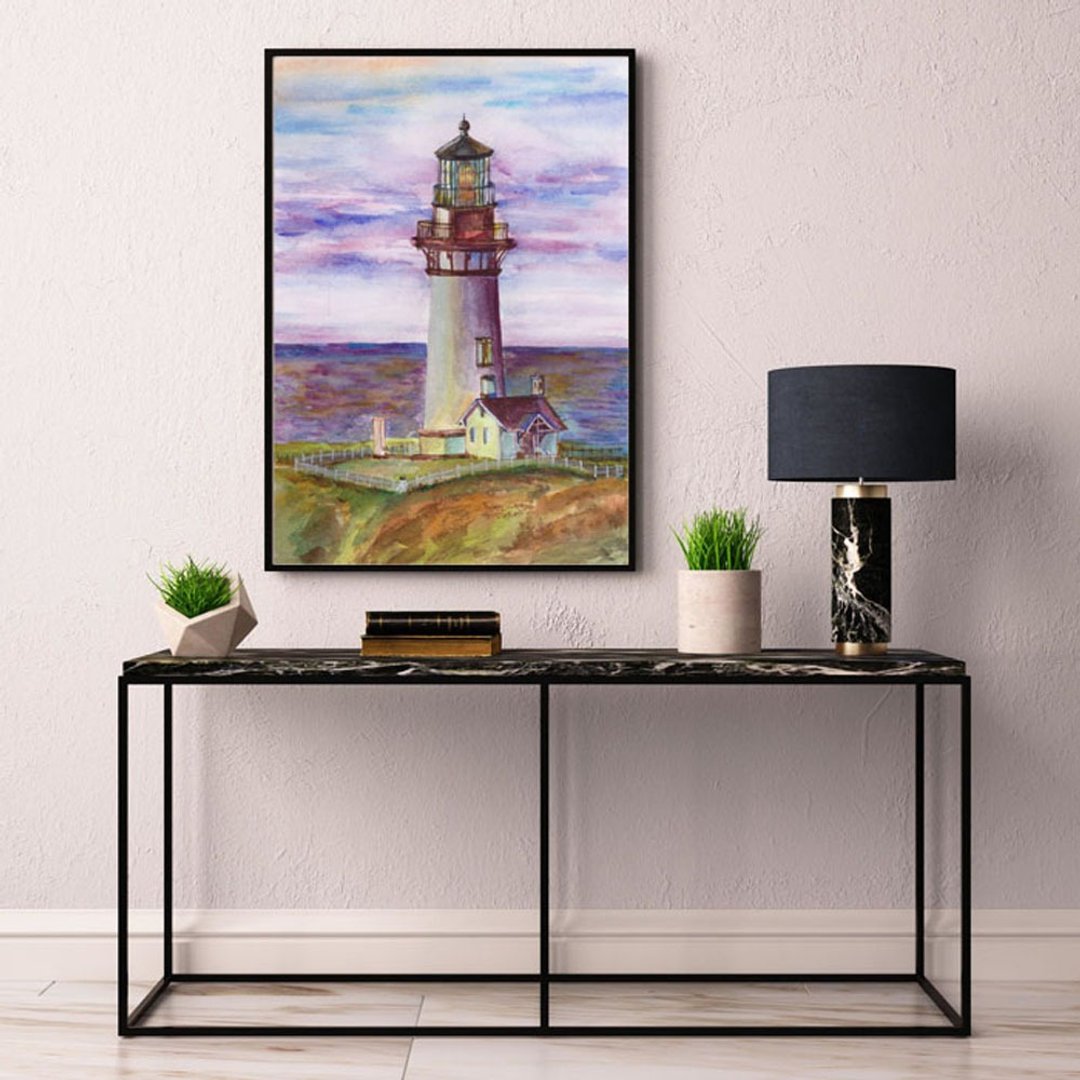 【灯塔】限量版复刻画 | 海边建筑风景挂画 | 大型水彩画墙面装饰 - 海报/装饰画/版画 - 纸 