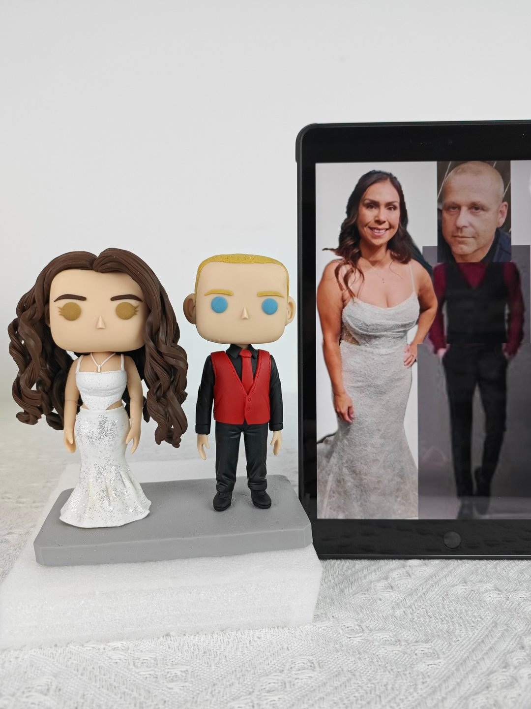纯手工定制美国Funko Pop 自画像公仔情侣父母夫妻结婚周年礼物 - 玩偶/公仔 - 粘土 多色