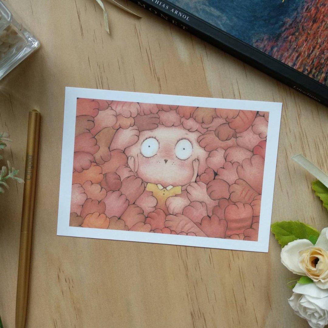 可爱原创插画 马铃薯狗狗 明信片 压力 - 卡片/明信片 - 纸 橘色