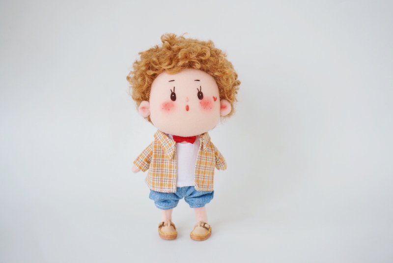 AN DOLL 原创手作布娃娃文艺礼物-小阿丢 - 玩偶/公仔 - 棉．麻 绿色