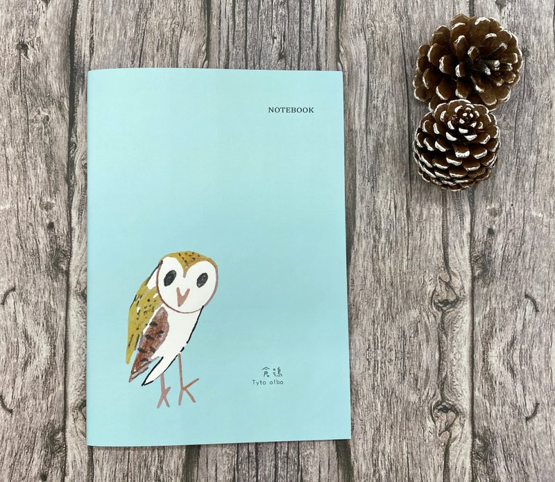 童趣插画 仓鸮 笔记本 - 笔记本/手帐 - 纸 蓝色