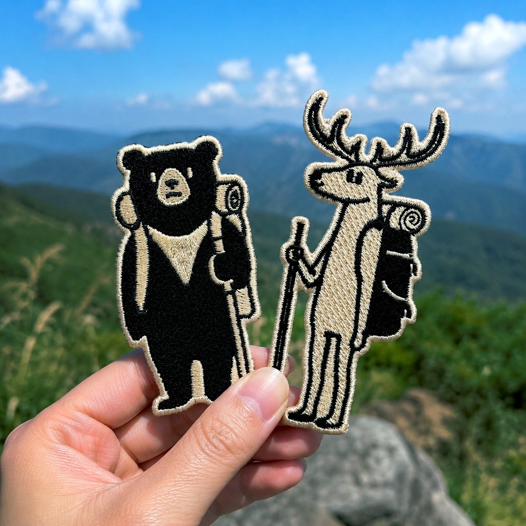 【刺绣布贴】山友动物图鉴 Outdoor Hiking Patch (六款) - 编织/刺绣/羊毛毡/裁缝 - 绣线 