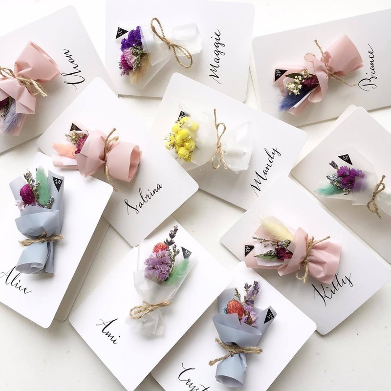 随机款式 婚礼 姊妹  西洋书法 感谢 卡 - 卡片/明信片 - 纸 白色