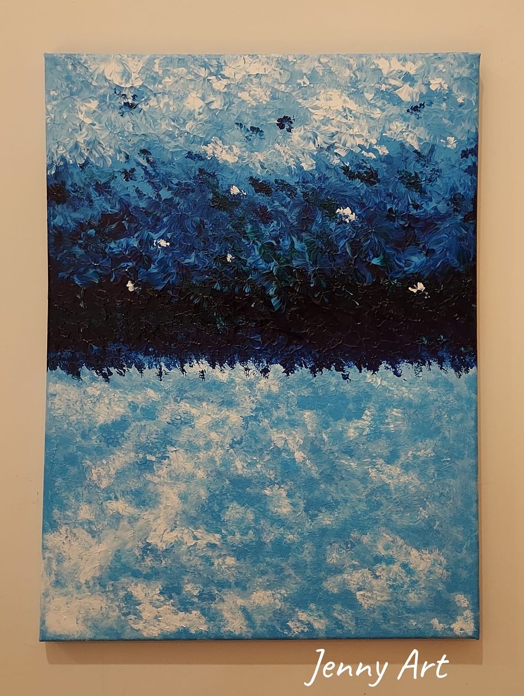 【宁静】抽象画 无框画 画 画作 挂画 居家摆设 居家生活 - 海报/装饰画/版画 - 其他材质 蓝色