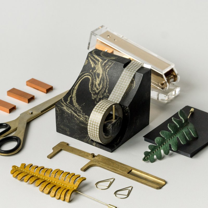 再生大理石。积木系列。胶台。黑 - 其他 - 石头 黑色