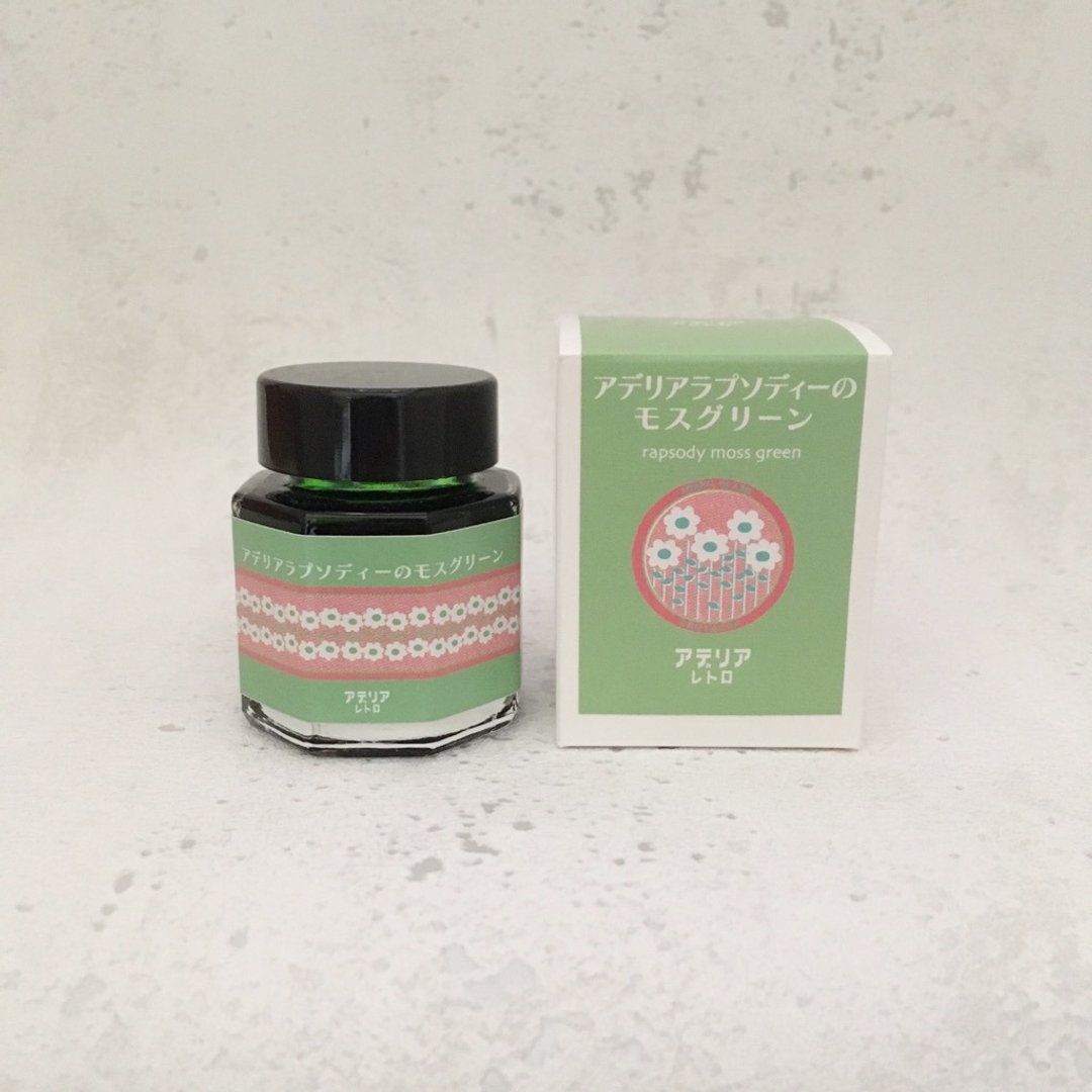 【Adelia Retro】钢笔墨水 Rhapsody 苔绿色 - 墨水 - 颜料 绿色
