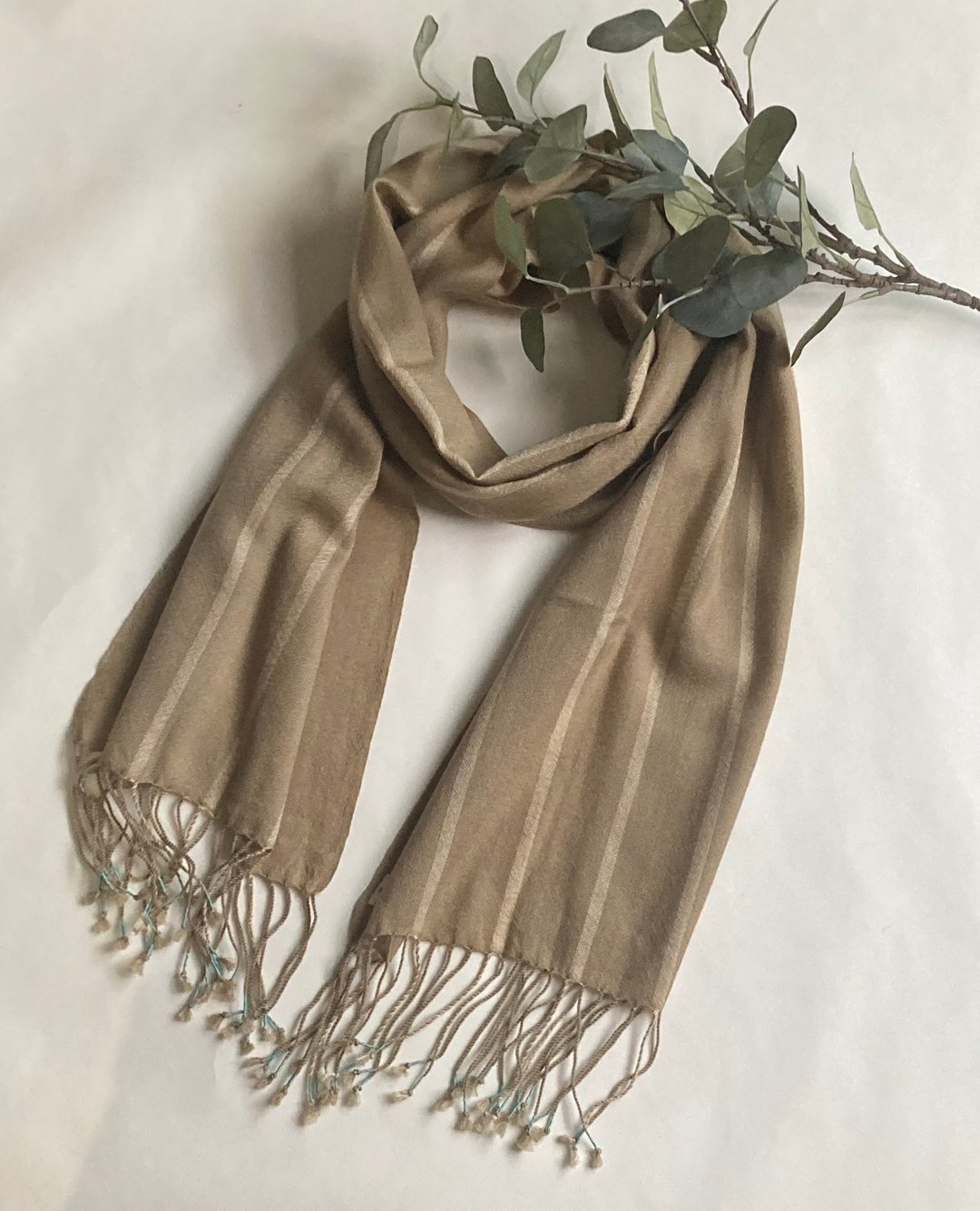Hand woven cashmere muffler - 丝巾 - 羊毛 