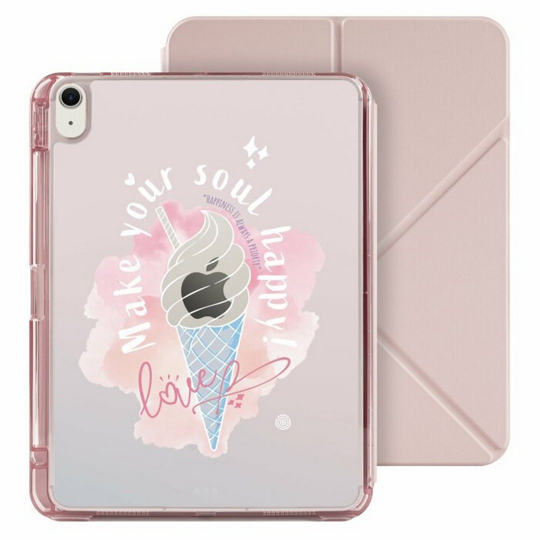 夏日系列 夏日冰淇淋 iPad Air 11/pro13可拆式防摔透明笔槽折套 - 平板/电脑保护壳 - 塑料 多色