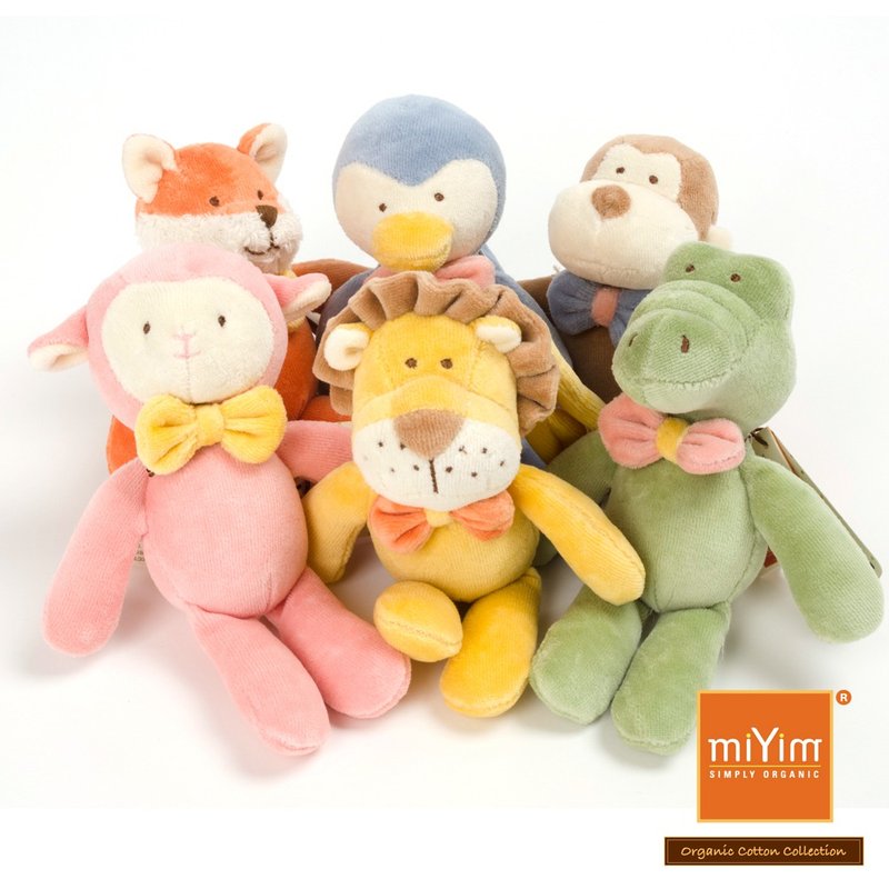 吊挂娃娃 宝宝安抚玩具 (miYim设计)大象猴子小羊鳄鱼 - 玩具/玩偶 - 棉．麻 多色