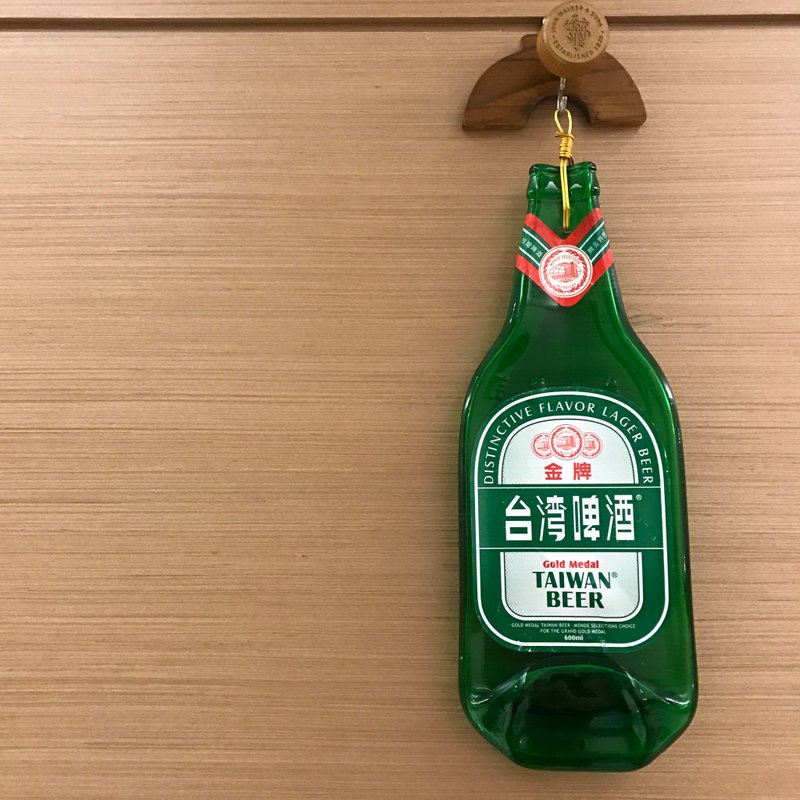 经典 金牌 台湾啤酒原酒瓶吊饰 - 摆饰 - 玻璃 绿色