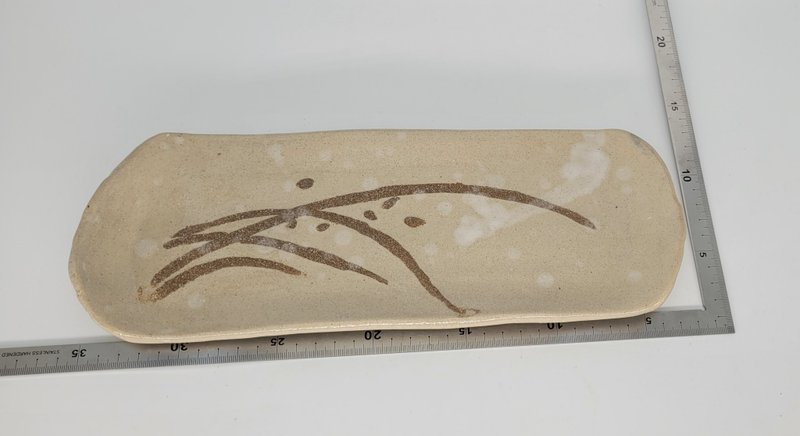 原色陶土镶嵌图案长条盘 - 盘子/餐盘/盘架 - 陶 