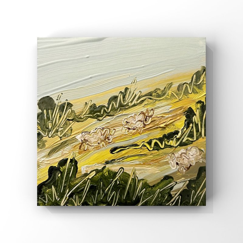 绵羊艺术苏格兰绘画原创艺术品舒适的乡村家居装饰农舍 - 海报/装饰画/版画 - 其他材质 多色