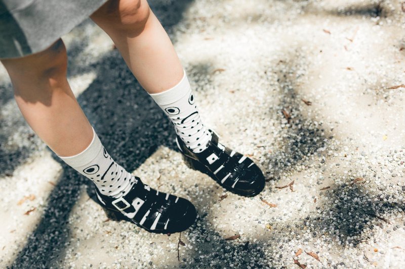 ♦ 花园鳗 ♦协奏曲系列＿NAKID SOCKS_袜子_短袜_棉袜 - 袜子 - 棉．麻 白色