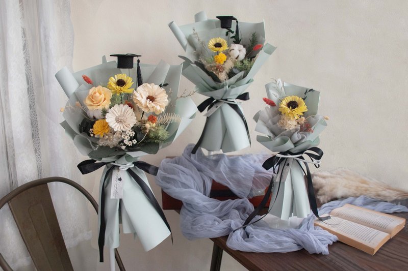 热销款 毕业花束 自然风毕业花束 扩香花束 共三种尺寸 - 干燥花/捧花 - 植物．花 