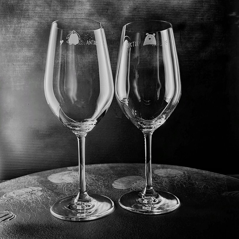 【婚贺水晶杯雕刻】客定手雕 红酒水晶杯 不限意象/免费刻字 - 酒杯/酒器 - 玻璃 透明