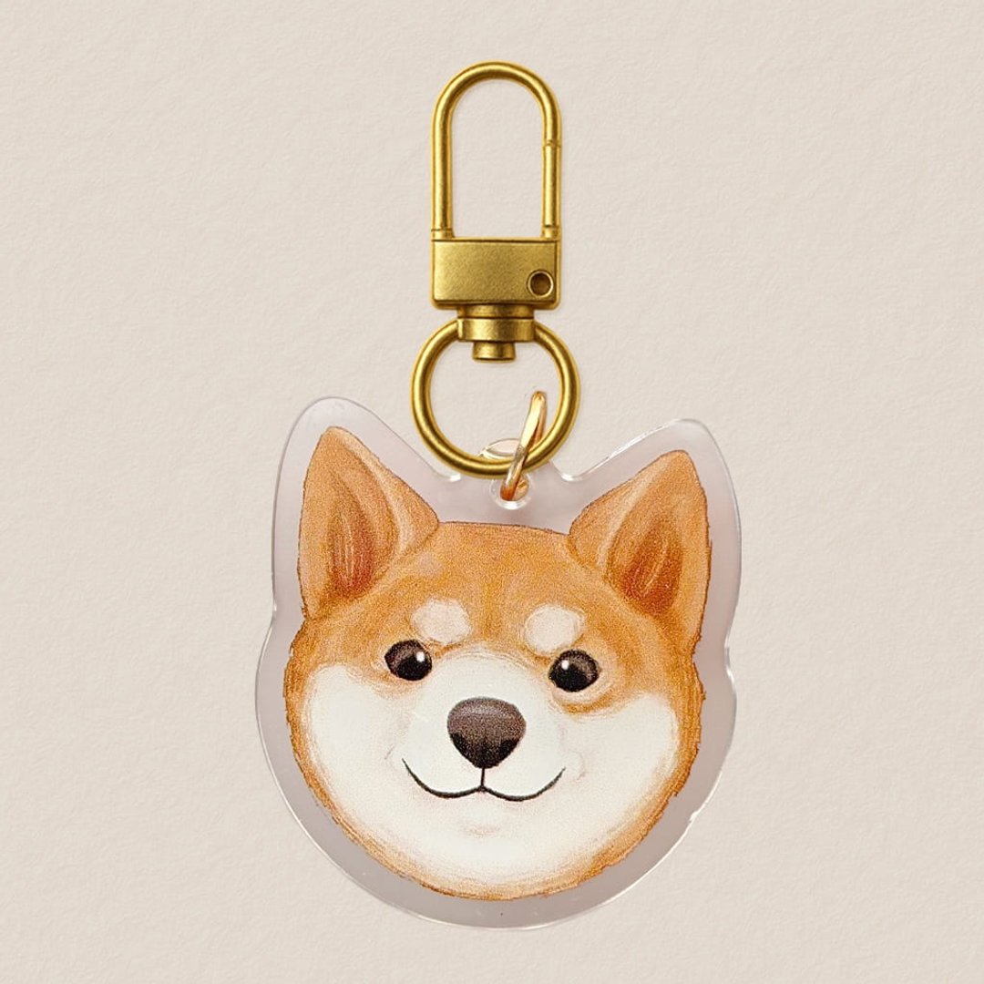 压克力吊饰-柴犬 40mm写实风格插画 - 吊饰 - 压克力 