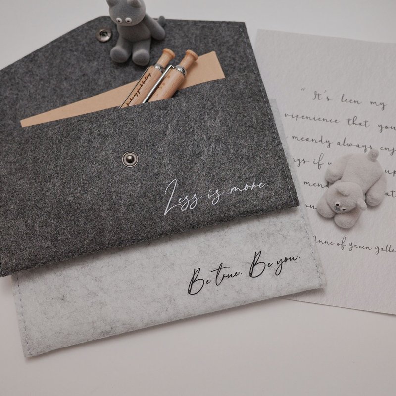 定制化收纳袋 双层毛毡笔袋 布织布笔袋 万用袋 收纳袋 随身包 - 其他 - 其他材质 