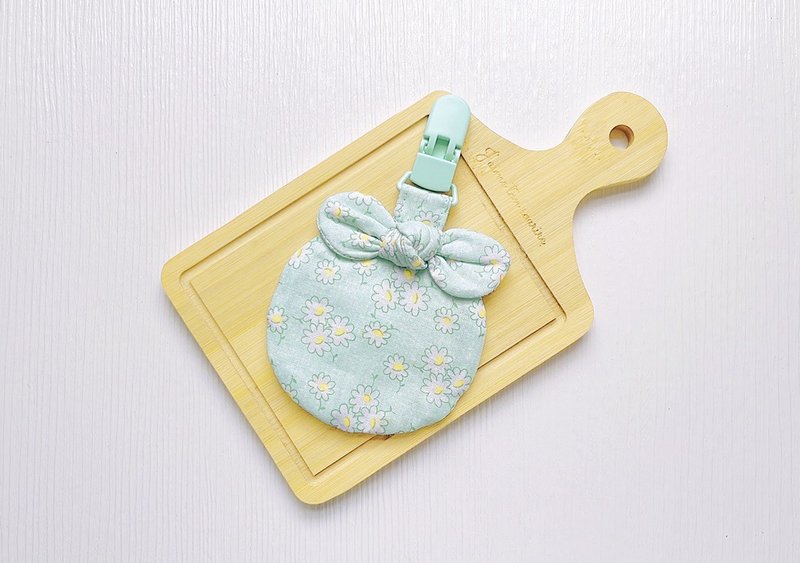 小绿花蝴蝶结 圆型平安符袋 平安符袋 香火袋 弥月礼 平安(福袋) - 平安符/符袋 - 棉．麻 