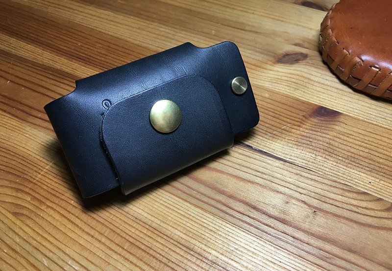 钥匙收纳皮套 - 钥匙链/钥匙包 - 真皮 黑色