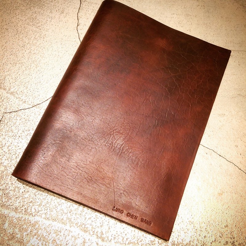 客订区纯手工制作手工染色皮革A5 20孔活页笔记本＋两笔夹 - 笔记本/手帐 - 真皮 多色