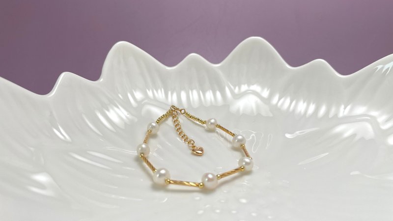 满天星 天然淡水珍珠 炫彩 手链 - 手链/手环 - 珍珠 白色