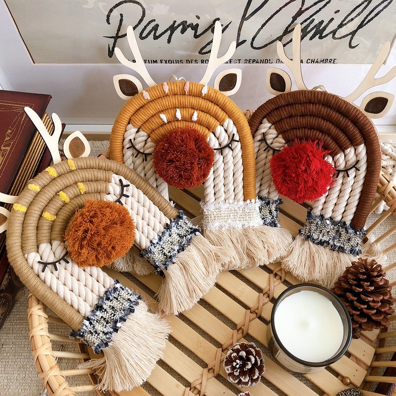 定制礼物_小鹿斑比编织挂饰 - 摆饰 - 棉．麻 橘色