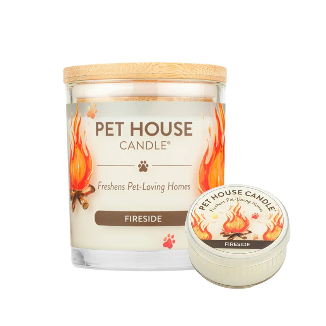 【美国PET HOUSE】室内除臭宠物香氛蜡烛-炉火围绕 - 蜡烛/烛台 - 蜡 咖啡色
