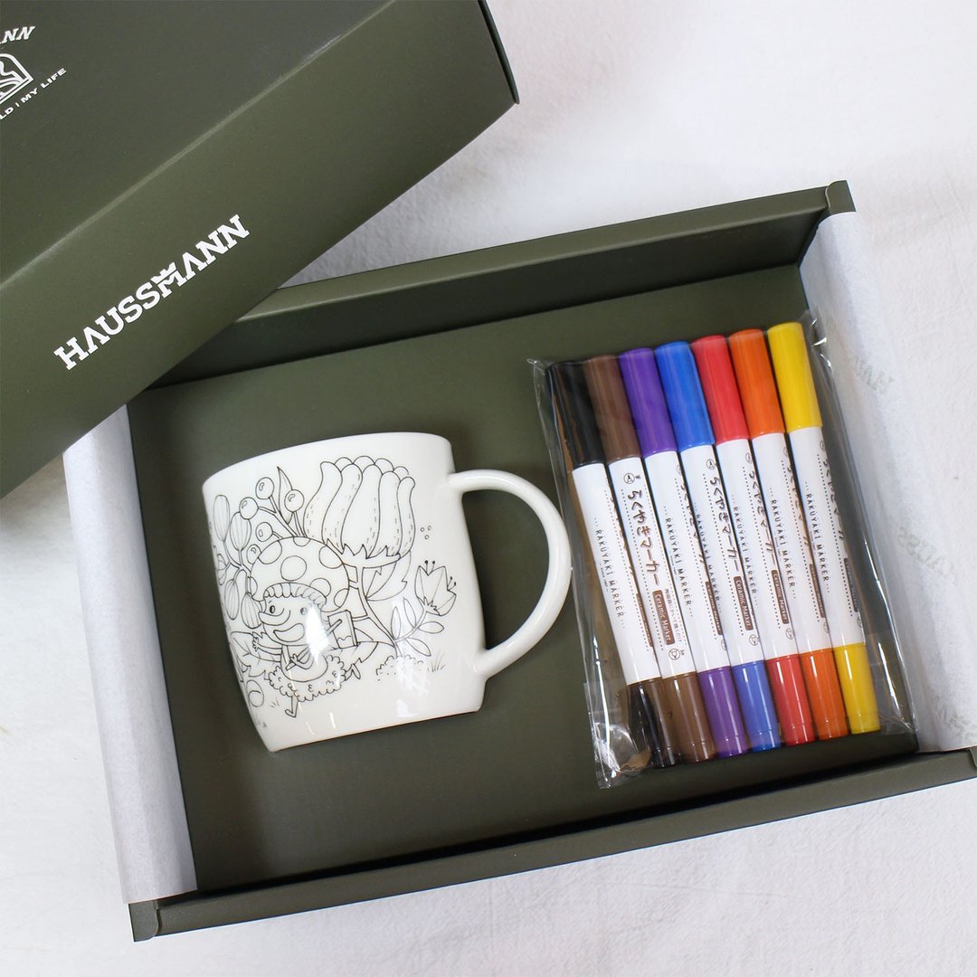 【绘玩创意组】花开满园 马克杯 + 陶乐笔 (升级七色组) - 插画/绘画/写字 - 瓷 多色