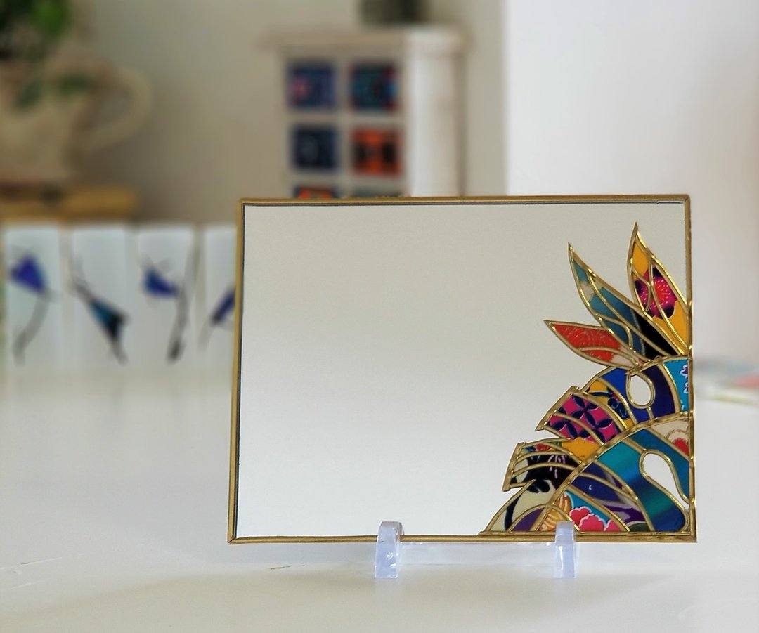 Table Mirror　Ryukyu Japanesque Modern - 彩妆刷具/镜子/梳子 - 玻璃 多色