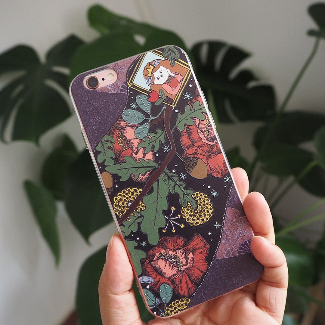 花墙小阳台/植物全包耐摔软壳保护套/插画设计原创手机壳/iphone7/可定制 - 手机壳/手机套 - 塑料 蓝色