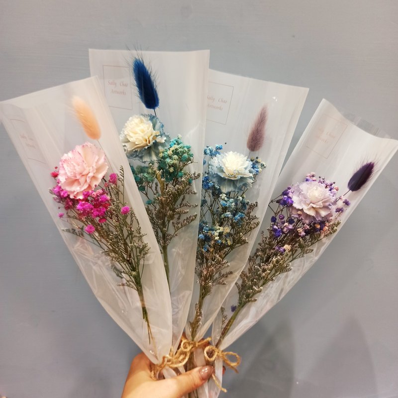 小资母亲节花束 双色康乃馨  教师节 母亲节 礼物 毕业 生日 - 干燥花/捧花 - 植物．花 