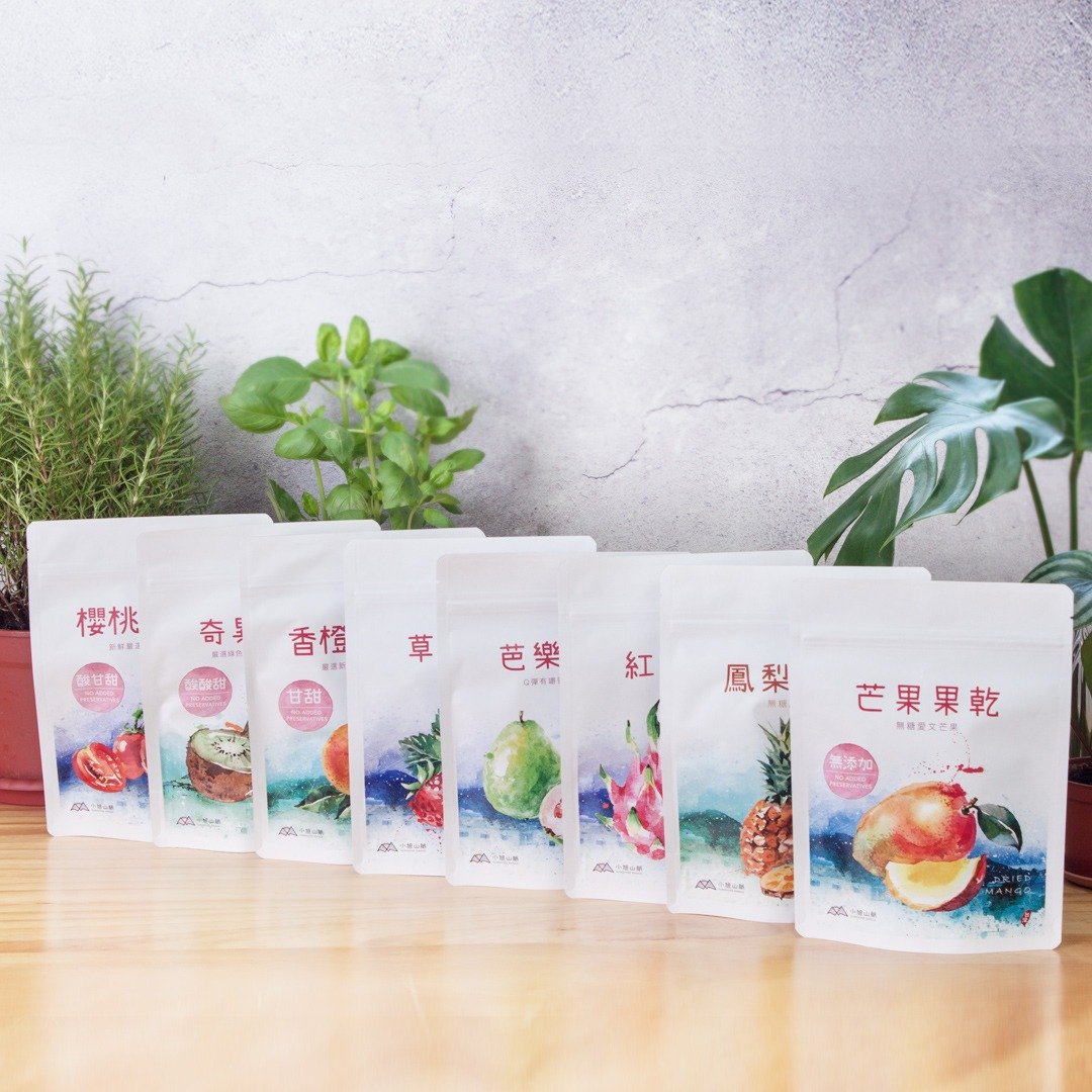 综合果干8入组-芒果/凤梨/草莓/芭乐/红龙果/香橙/番茄/奇异果 - 水果干 - 其他材质 多色