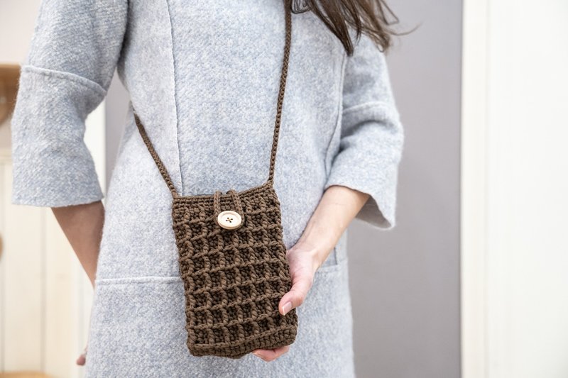 手作-编织-手机袋 - 侧背包/斜挎包 - 棉．麻 