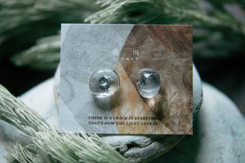 CRACK | 矿物系耳环 |  EARRINGS - 耳环/耳夹 - 玉石 透明