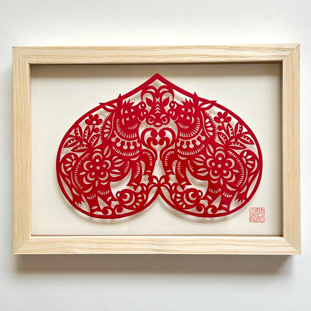 裱框剪纸 幸福有余 - 海报/装饰画/版画 - 纸 