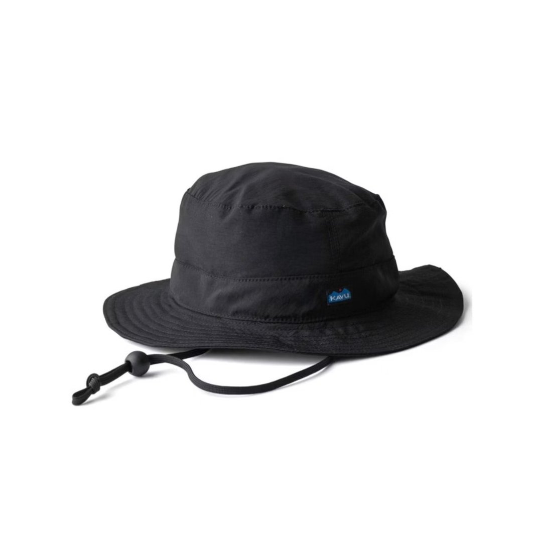 【KAVU】Synthetic Strap Bucket 经典休闲渔夫帽 暗黑 #105 - 帽子 - 聚酯纤维 黑色