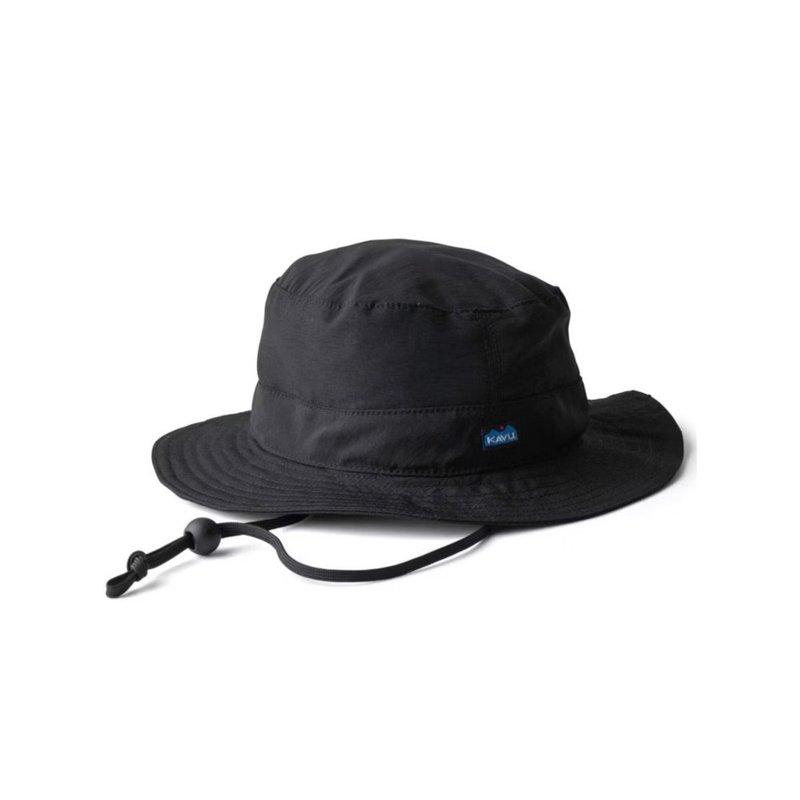 【KAVU】Synthetic Strap Bucket 经典休闲渔夫帽 暗黑 #105 - 帽子 - 聚酯纤维 黑色