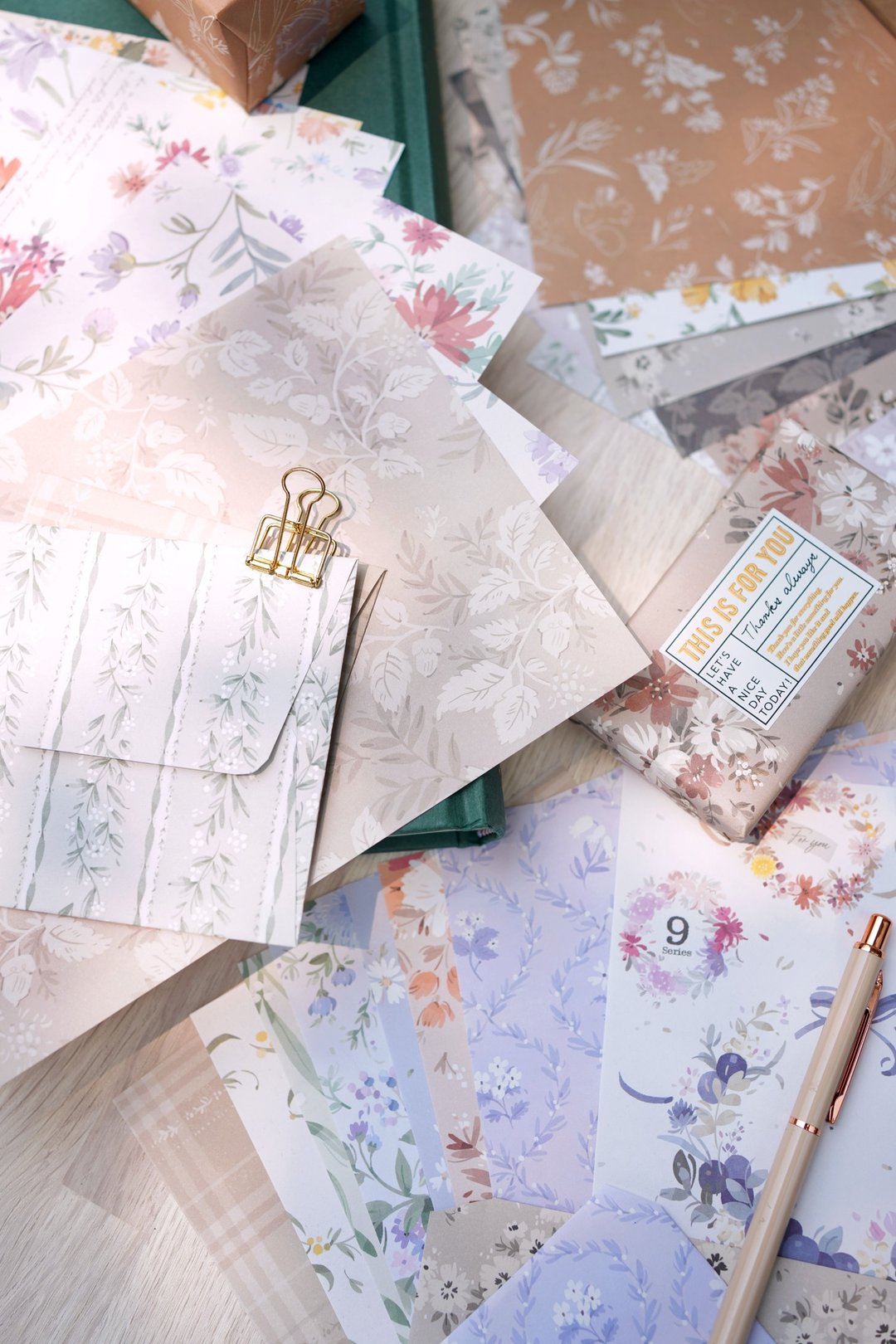 A5印花素材纸套组(21款入) - 便条纸/标签贴 - 纸 多色
