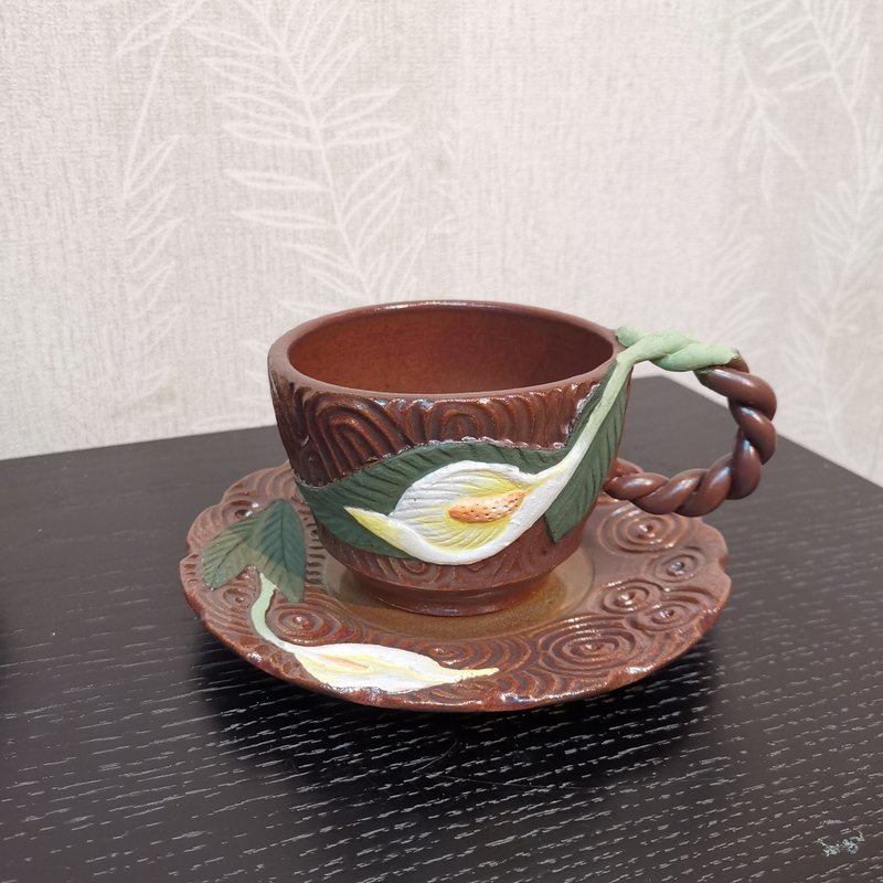 手工制作-花杯系列-海芋 - 咖啡杯/马克杯 - 陶 