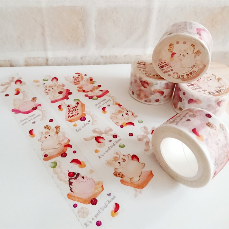 纸胶带 吐司(叠叠玩) - 纸胶带 - 纸 白色