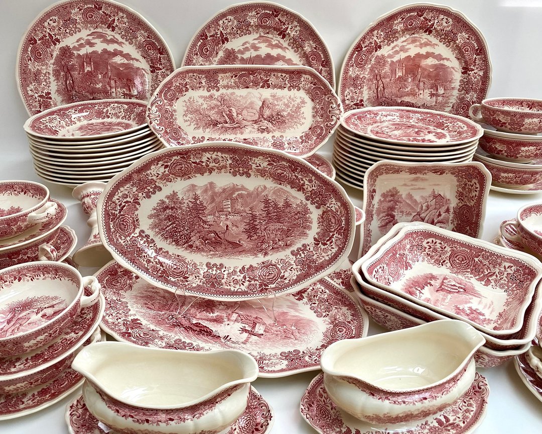 Villeroy and Boch Burgenland 红色餐具咖啡/茶具套装德国 - 咖啡壶/周边 - 瓷 多色