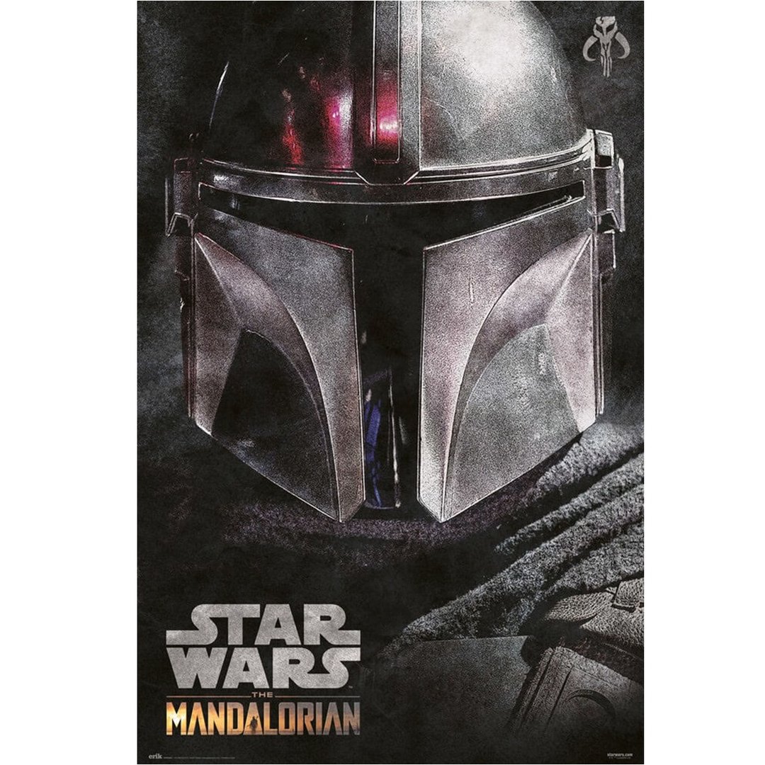 【星际大战】Star Wars 曼达洛人 (暗黑特写) - 进口海报 - 海报/装饰画/版画 - 其他材质 灰色