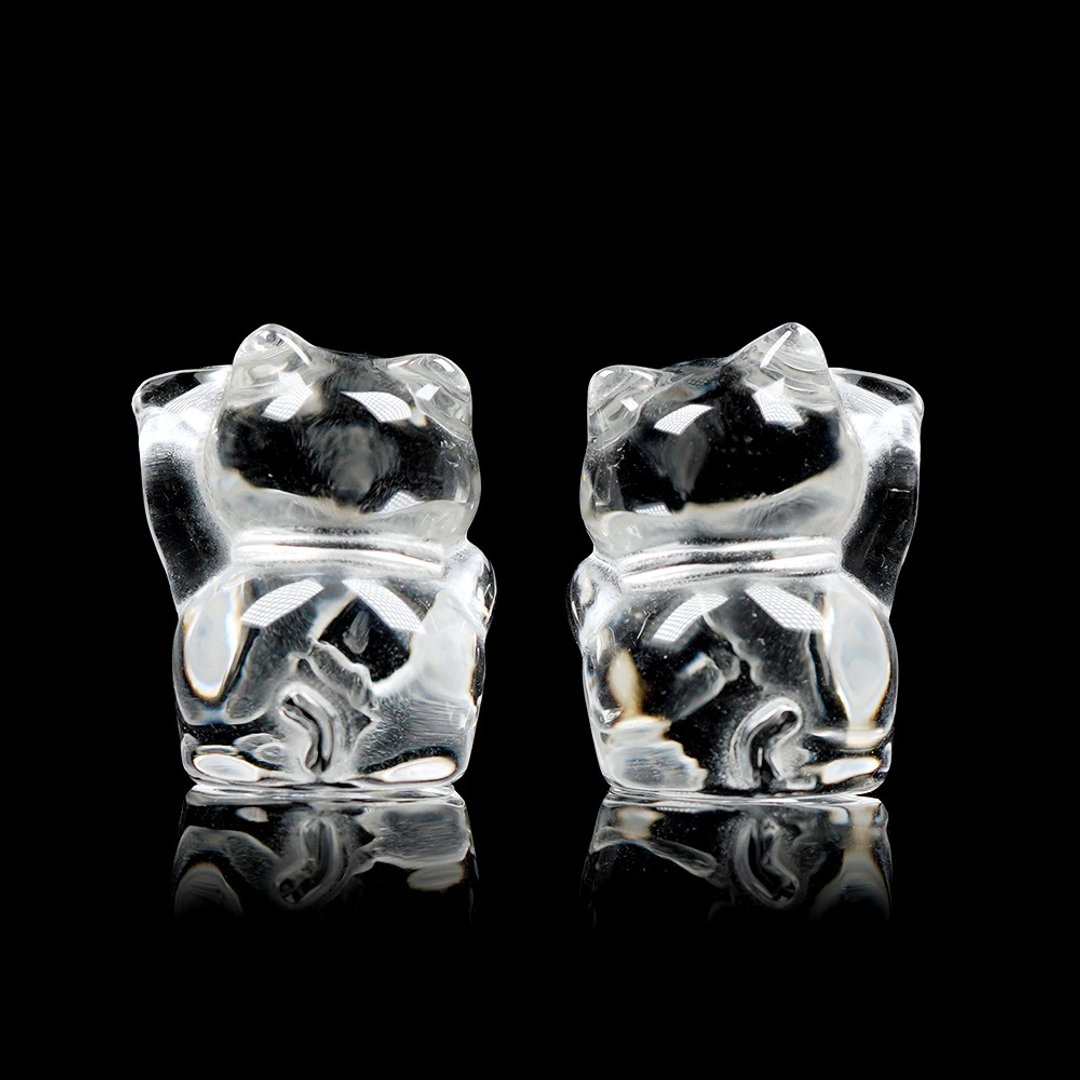 【正佳珠宝】白水晶 招财招福 招财猫 白水晶雕刻 - 其他 - 半宝石 多色