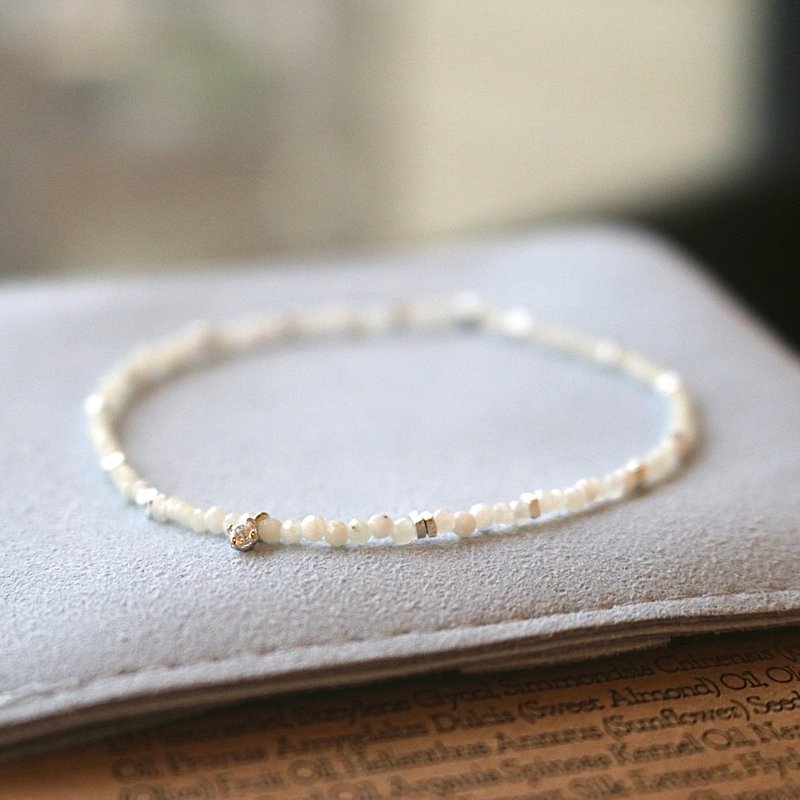 手环 锆石 岫玉 纯银 - 复习 - - 手链/手环 - 宝石 绿色