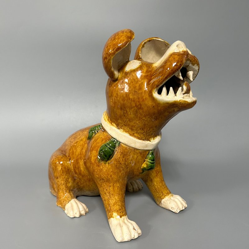 唐三彩犬俑 - 摆饰 - 陶 卡其色