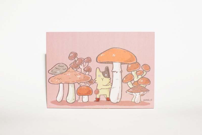 阿麦的香菇森林 - 卡片/明信片 - 纸 粉红色