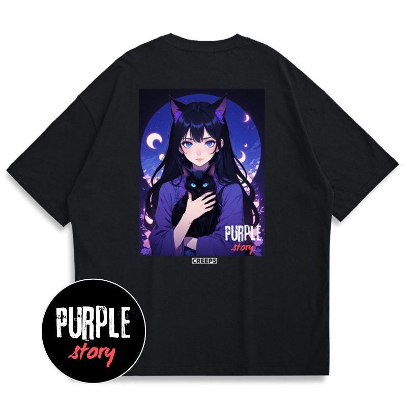【CREEPS】Purple Story V2 宽松重磅印花T恤 210g - 男装上衣/T 恤 - 棉．麻 多色