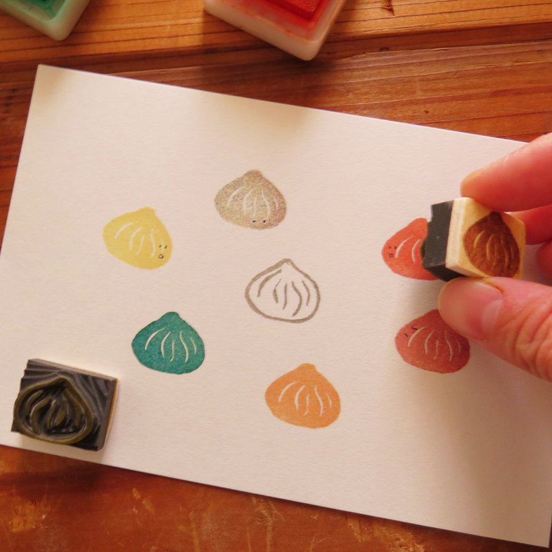 <STAMP SET> Taiwan dumplings meeting - 印章/印台 - 橡胶 