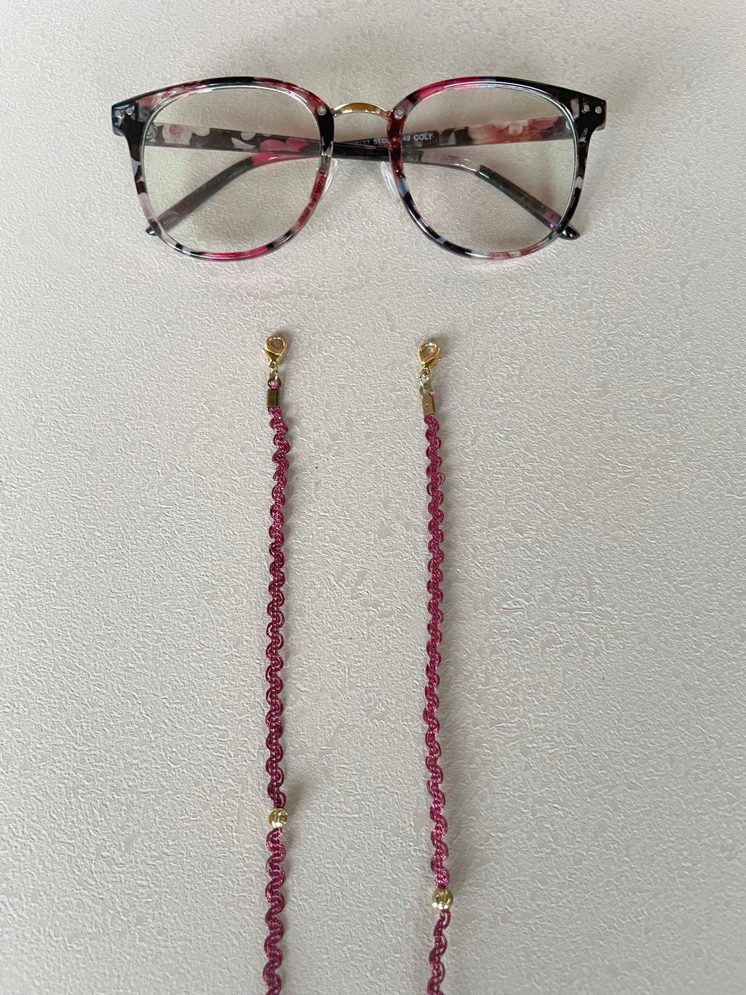 洋红金属纱波浪 眼镜链/项链/手链/颈链 口罩链 耳机链 - 眼镜/眼镜框 - 聚酯纤维 红色